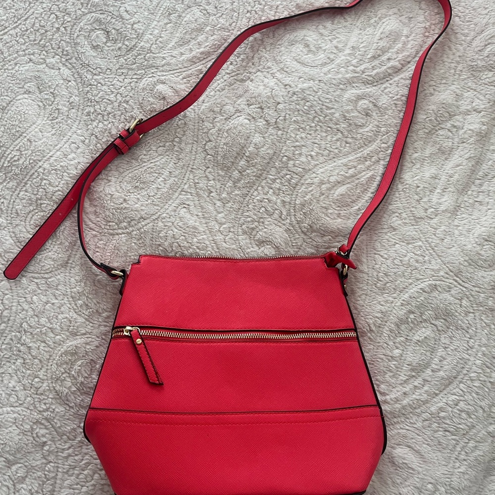 A New Day Bright Coral Crossbody Bag